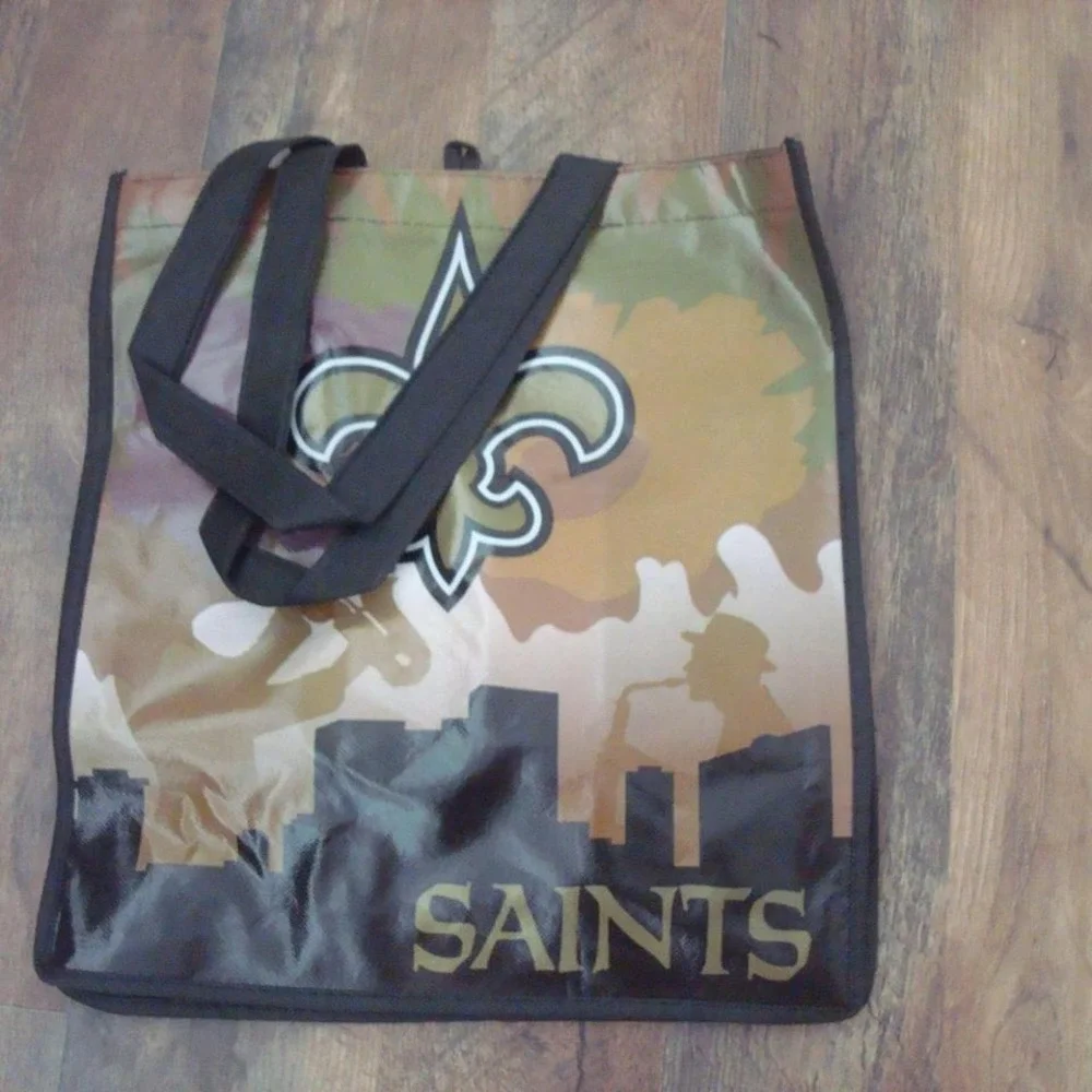 NEW ORLEANS SAINTS 12X14 BAG PURSE VINTAGE‎ NEW TAILGATE HANDBAG TOTE